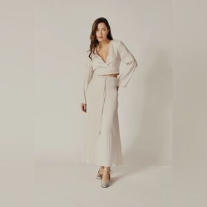 NWT Deluc QUERCUS CROP TOP in Ecru